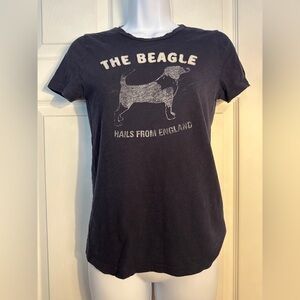J Crew navy Boy T fit Beagle t shirt. Size small